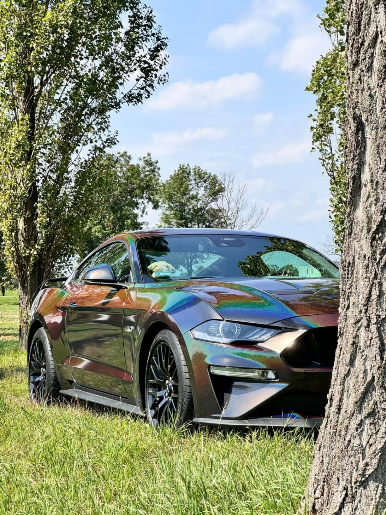 Ford Mustang — Zmiana koloru auta folią Psychodelic